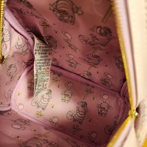 Loungefly Disney Parks Cheshire Cat Alice In Wonderland Chenille Mini Backpack main image 9